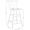 Safavieh Home Collection Tally Farmhouse Black Spindle Solid Wood 25-inch Counter Stool(White)