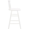 Safavieh Home Collection Tally Farmhouse Black Spindle Solid Wood 25-inch Counter Stool(White)