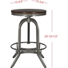 Safavieh Home Collection Wildomar Tan Swivel Stool(Burnt / Oak)