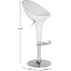 Safavieh Home Collection Zorab White Adjustable Swivel Gas Lift 23.6-32.5-inch Bar Stool