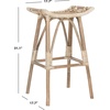 Safavieh Leda Bar Stool Brown(White / Grey)