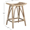 Safavieh Leda Counter Stool White/Grey(White / Grey)