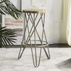 Safavieh Lorna Bar Stool, Beige/Gold(Beige / Gold)