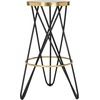 Safavieh Lorna Bar Stool, Beige/Gold(Black / Gold)