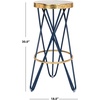 Safavieh Lorna Bar Stool, Beige/Gold(Navy / Gold)