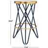 Safavieh Lorna Counter Bar Stool, Black/Gold(Navy / Gold)