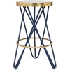 Safavieh Lorna Counter Bar Stool, Black/Gold(Navy / Gold)