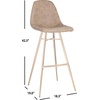 Safavieh Mathison Bar Stool, Taupe/Copper(Brown / Copper)