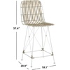 Safavieh Minerva Counter Stool, Brown/Black(White / White)