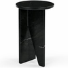 SAFAVIEH Couture Collection Devlin Black Marble Drink Table (Fully Assembled)(Black)