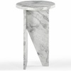 SAFAVIEH Couture Collection Devlin Black Marble Drink Table (Fully Assembled)(White)