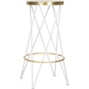 Safavieh Hester Bar Stool, White/Gold(White / Gold)