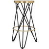 Safavieh Lorna Bar Stool, Beige/Gold(Black / Gold)