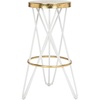 Safavieh Lorna Bar Stool, Beige/Gold(White / Gold)