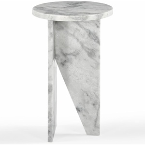 SAFAVIEH Couture Collection Devlin Black Marble Drink Table (Fully Assembled)(White)