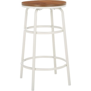 SAFAVIEH Home Collection Ford Natural Brown/White 24-inch Seat Height Counter Stool for Kitchen Island Breakfast Nook