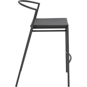 SAFAVIEH Home Collection Knightley White Faux Leather/Black 26-inch Counter Stool (Set of 2)(Black)