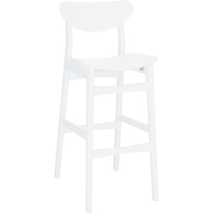 SAFAVIEH Home Collection Thaxton Mid-Century Farmhouse Natural 30-inch Bar Stool Set of 2(White)