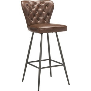 Safavieh Aster Bar Stool, Burgundy and Black(Burgundy)