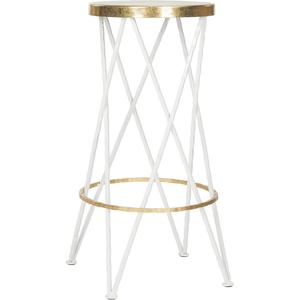 Safavieh Hester Bar Stool, White/Gold(White / Gold)