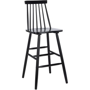 Safavieh Home Collection Beaufort Spindle Back Black 30-inch Bar Stool (Set of 2)(Black)