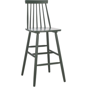 Safavieh Home Collection Beaufort Spindle Back Black 30-inch Bar Stool (Set of 2)(Garden Green)