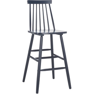 Safavieh Home Collection Beaufort Spindle Back Black 30-inch Bar Stool (Set of 2)(Navy)