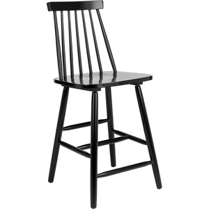 Safavieh Home Collection Beaufort Spindle Back Black Counter 24-inch Stool (Set of 2)(Black)