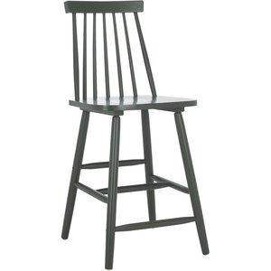 Safavieh Home Collection Beaufort Spindle Back Black Counter 24-inch Stool (Set of 2)(Garden Green)