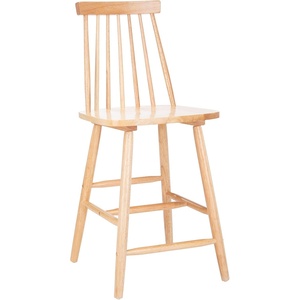 Safavieh Home Collection Beaufort Spindle Back Black Counter 24-inch Stool (Set of 2)(Natural)