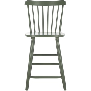 Safavieh Home Collection Galena Spindle Back Natural Counter 24-inch Stool (Set of 2)(Dusty Green)