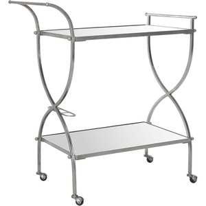 Safavieh Home Collection Lucretius Silver Bar Cart(Silver / Mirror)
