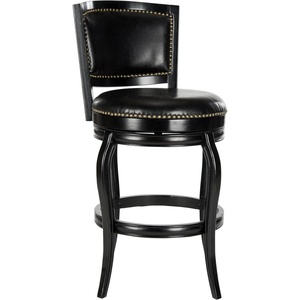 Safavieh Home Collection Pasquale Walnut 29-inch Bar Stool(Black)