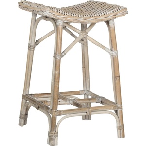 Safavieh Home Collection Rayna Natural Washed Wicker Barstool