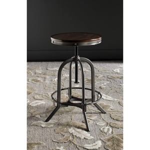 Safavieh Home Collection Wildomar Tan Swivel Stool(Burnt / Oak)