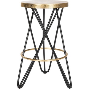 Safavieh Lorna Counter Bar Stool, Black/Gold(Black / Gold)