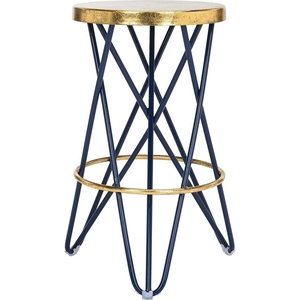 Safavieh Lorna Counter Bar Stool, Black/Gold(Navy / Gold)