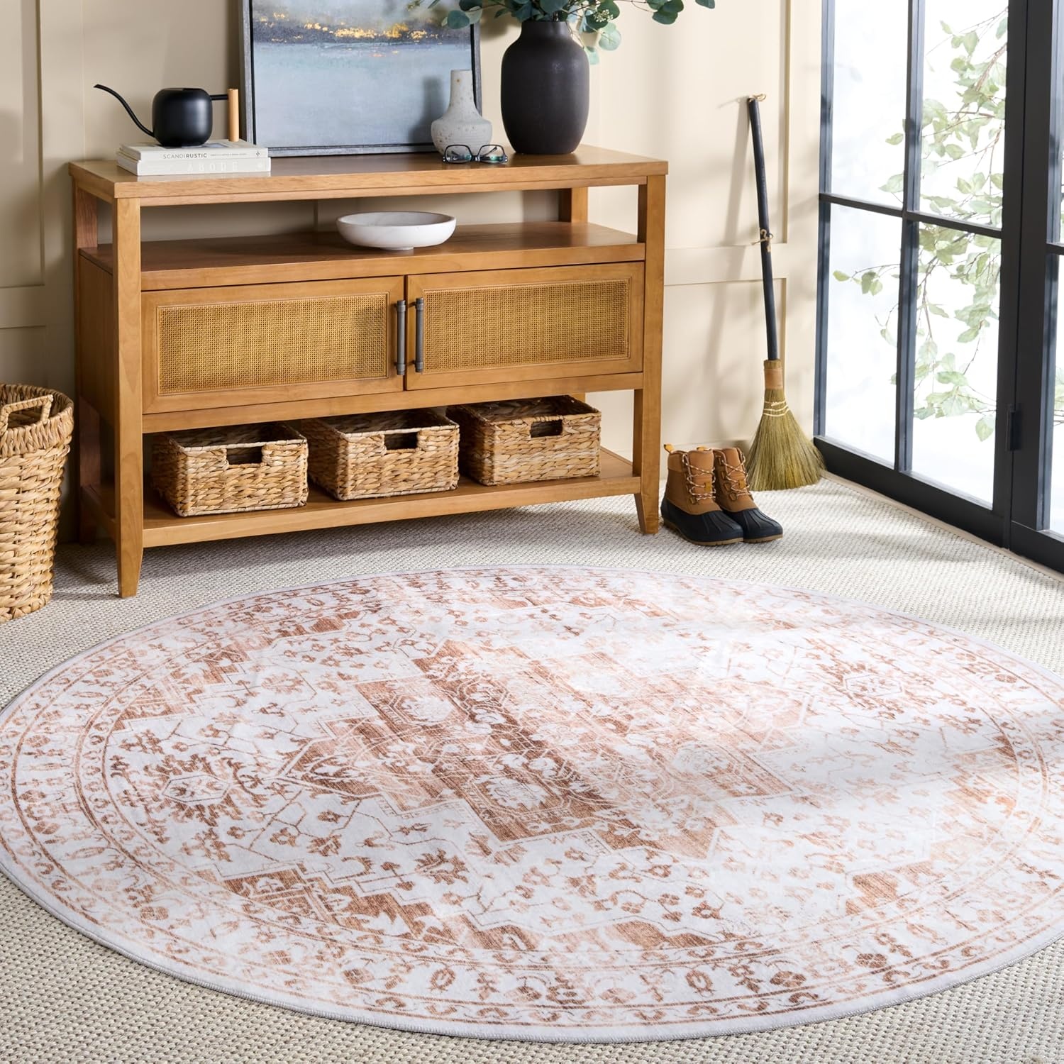 image:imageMartha Stewart x SAFAVIEH Machine Washable Area Rug Collection 5 x 7 Beige amp Gold Slip Resistant amp Easy Cleaning Ideal for Ideal for Living Room Bedroom Dining Space MSRW127BBeigeGold