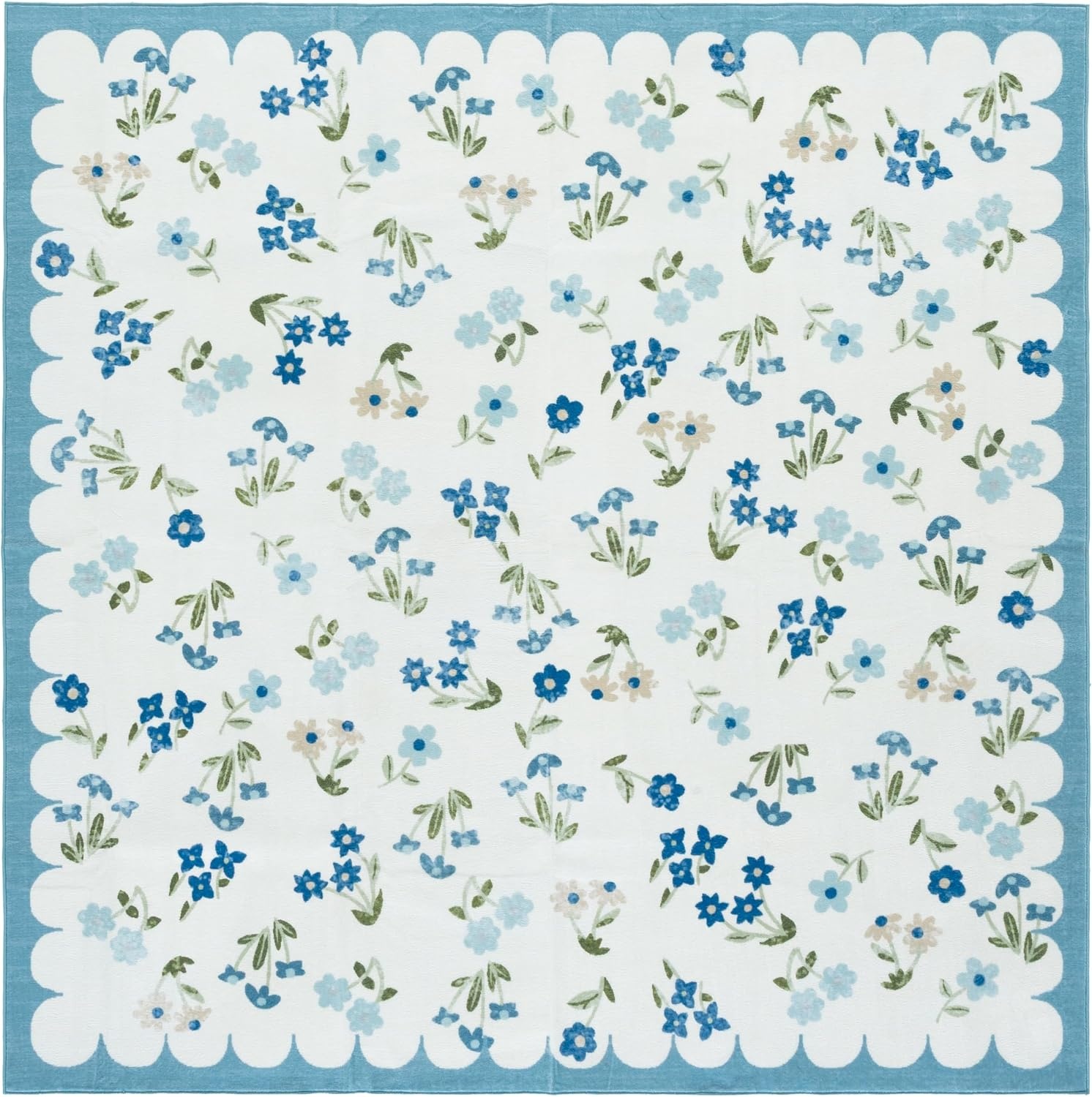 image:imageMartha Stewart x SAFAVIEH Machine Washable Area Rug Collection 5 x 8 Ivory amp Light Blue Slip Resistant amp Easy Cleaning Ideal for Ideal for Living Room Bedroom Dining Space MSRW198AIvoryLight Blue