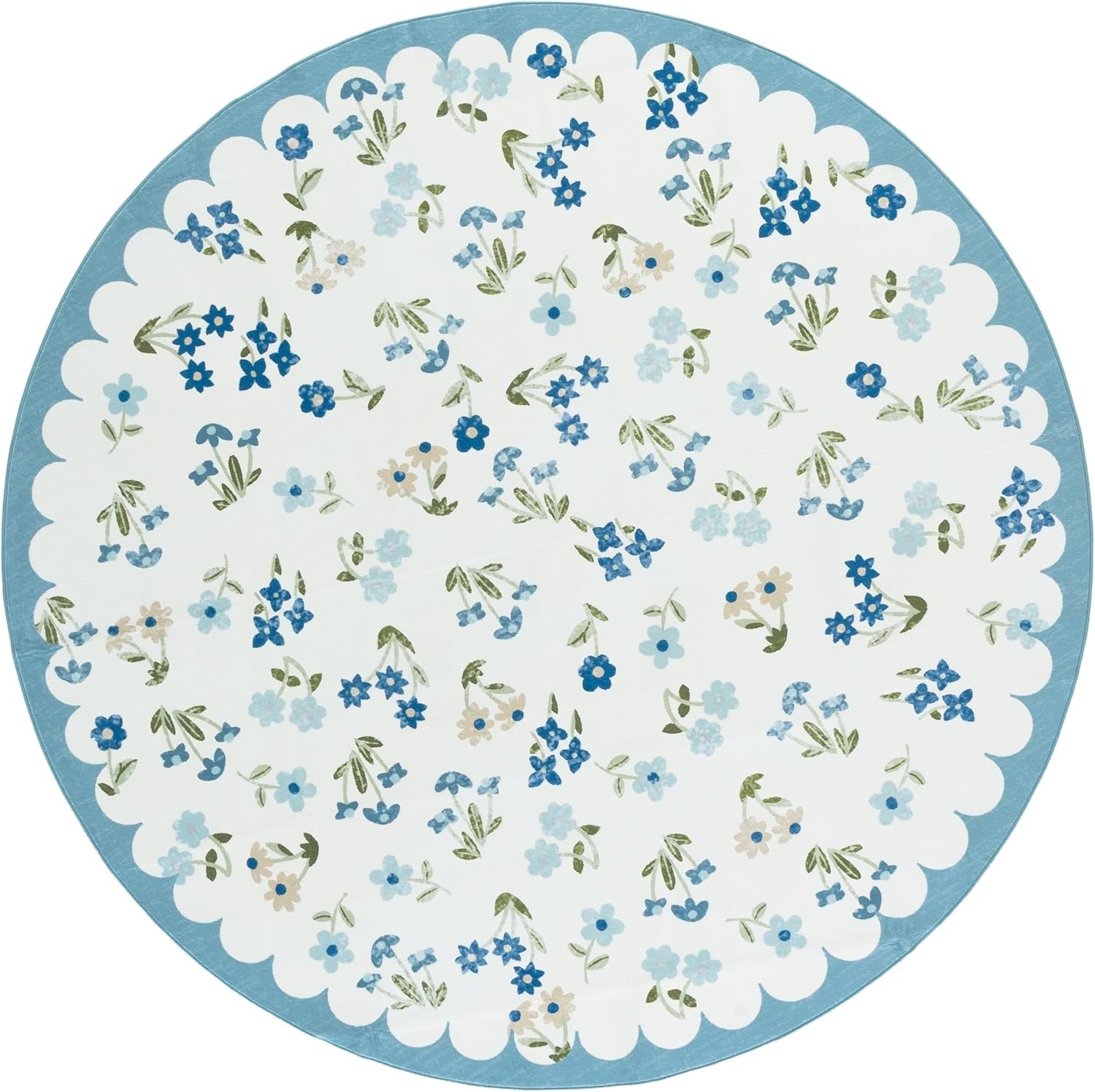 image:imageMartha Stewart x SAFAVIEH Machine Washable Area Rug Collection 5 x 8 Ivory amp Light Blue Slip Resistant amp Easy Cleaning Ideal for Ideal for Living Room Bedroom Dining Space MSRW198AIvoryLight Blue