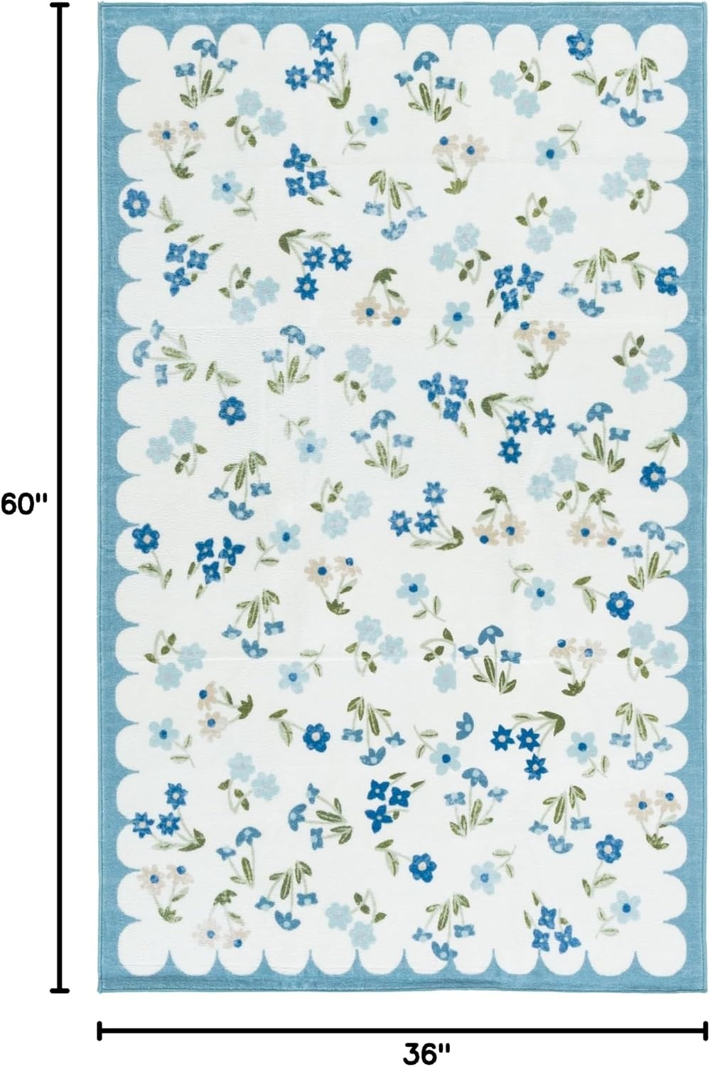 image:imageMartha Stewart x SAFAVIEH Machine Washable Area Rug Collection 5 x 8 Ivory amp Light Blue Slip Resistant amp Easy Cleaning Ideal for Ideal for Living Room Bedroom Dining Space MSRW198AIvoryLight Blue
