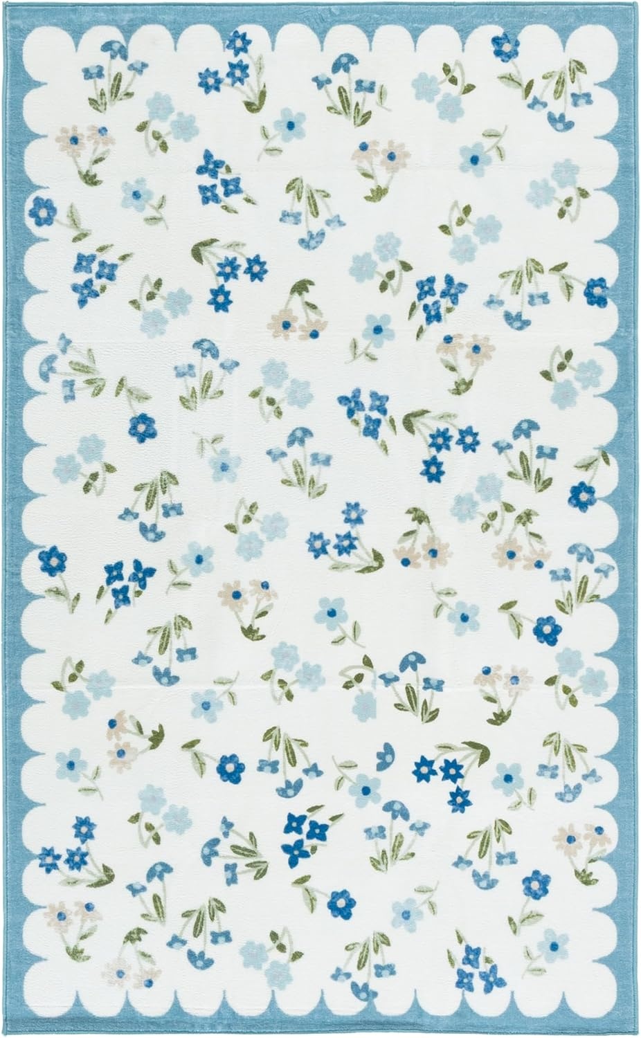 image:imageMartha Stewart x SAFAVIEH Machine Washable Area Rug Collection 5 x 8 Ivory amp Light Blue Slip Resistant amp Easy Cleaning Ideal for Ideal for Living Room Bedroom Dining Space MSRW198AIvoryLight Blue