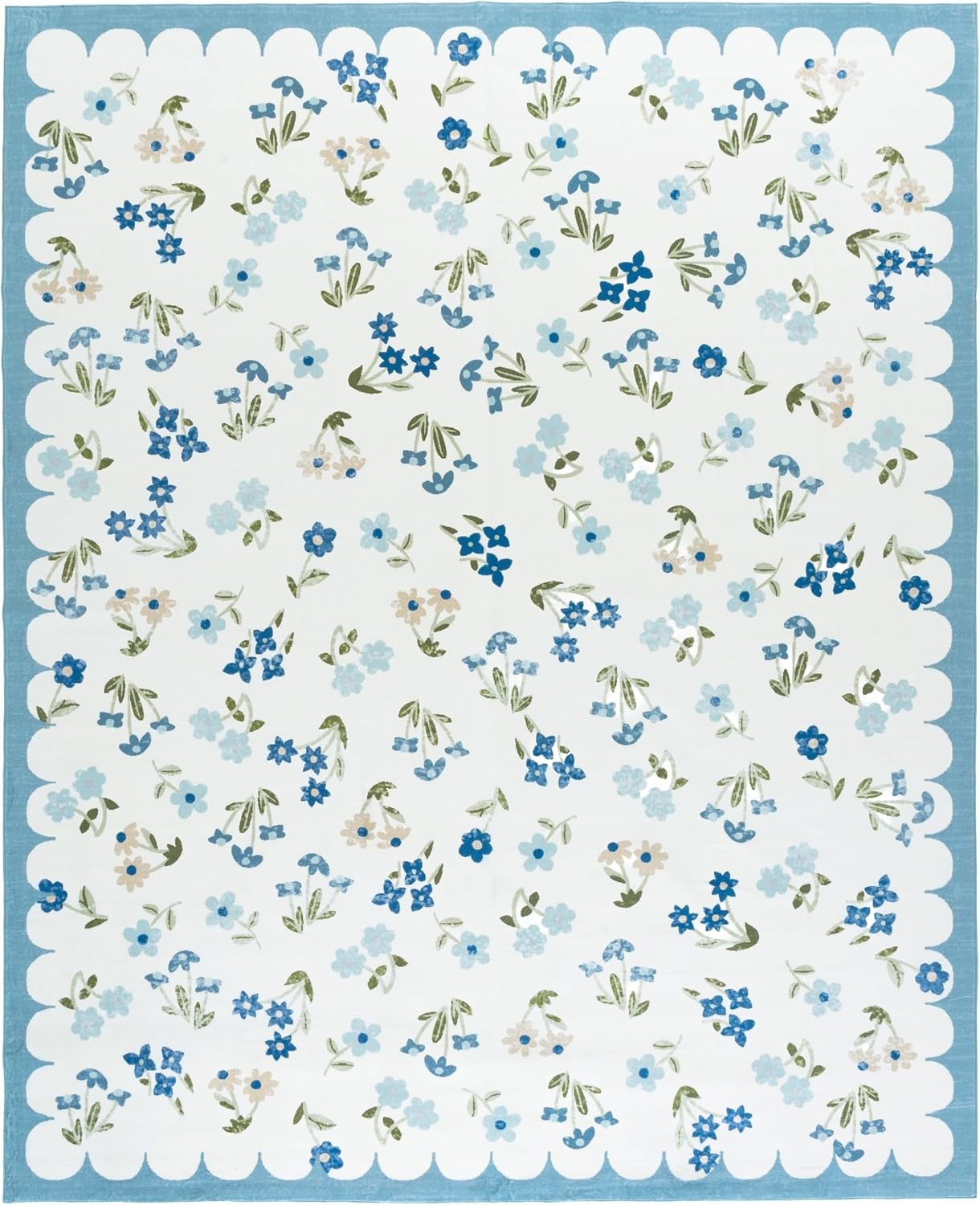 image:imageMartha Stewart x SAFAVIEH Machine Washable Area Rug Collection 5 x 8 Ivory amp Light Blue Slip Resistant amp Easy Cleaning Ideal for Ideal for Living Room Bedroom Dining Space MSRW198AIvoryLight Blue