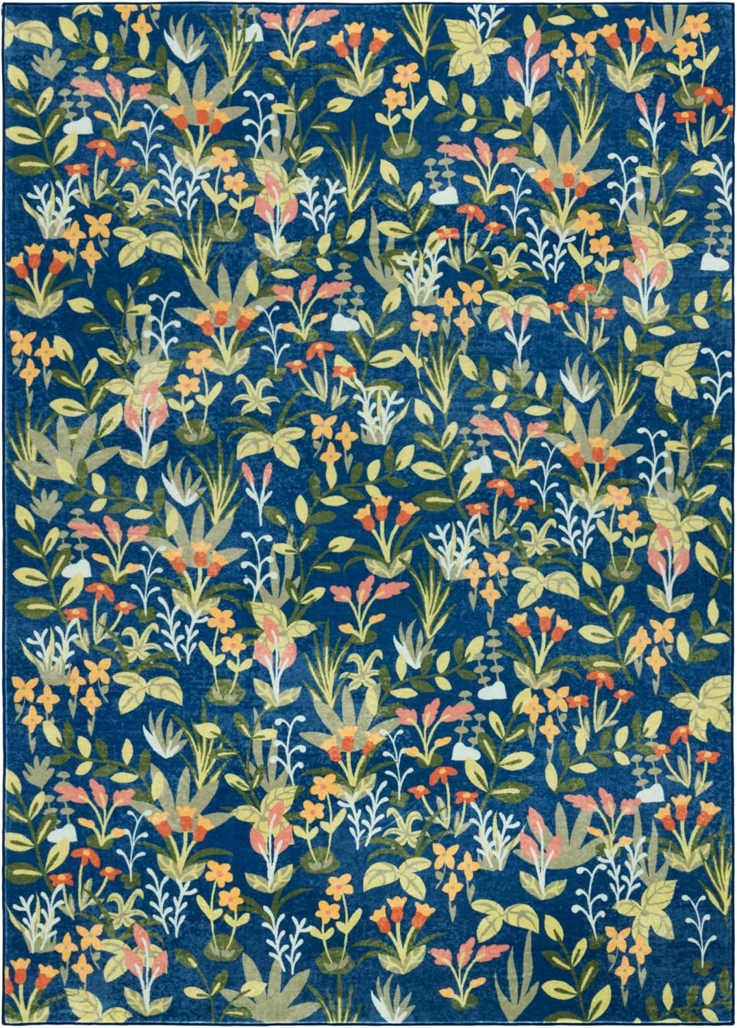 image:imageMartha Stewart x SAFAVIEH Machine Washable Area Rug Collection 5 x 8 Navy amp Gold Slip Resistant amp Easy Cleaning Ideal for Ideal for Living Room Bedroom Dining Space MSRW192NNavyGold