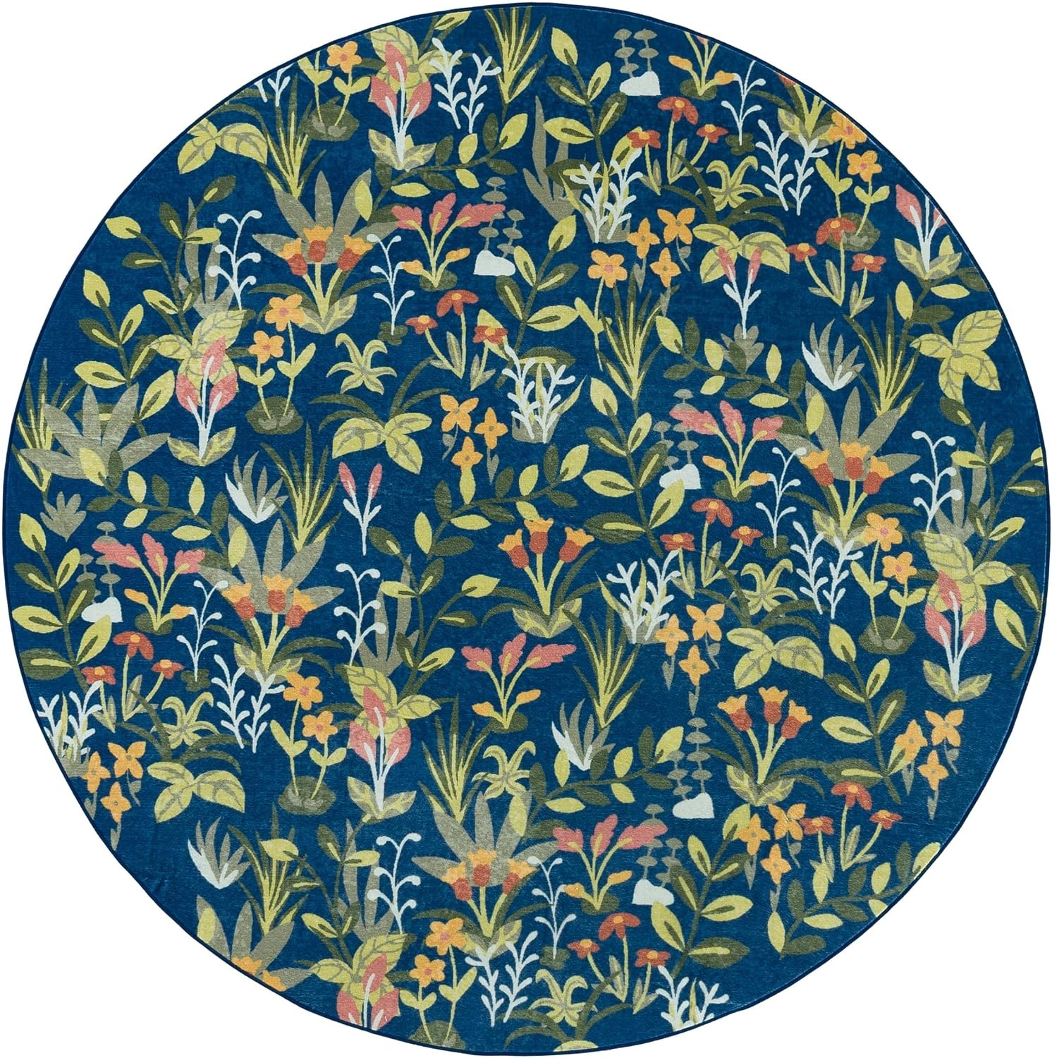 image:imageMartha Stewart x SAFAVIEH Machine Washable Area Rug Collection 5 x 8 Navy amp Gold Slip Resistant amp Easy Cleaning Ideal for Ideal for Living Room Bedroom Dining Space MSRW192NNavyGold