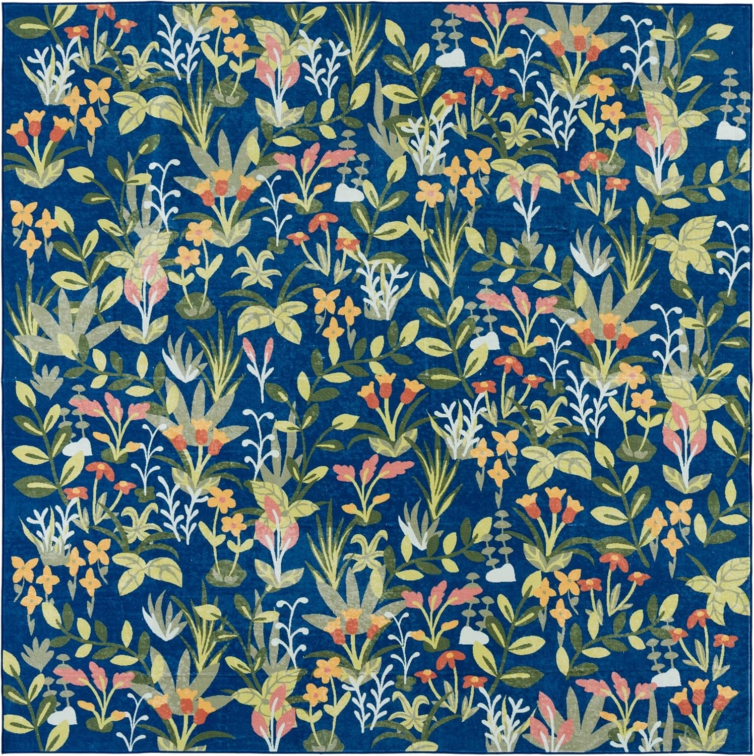 image:imageMartha Stewart x SAFAVIEH Machine Washable Area Rug Collection 5 x 8 Navy amp Gold Slip Resistant amp Easy Cleaning Ideal for Ideal for Living Room Bedroom Dining Space MSRW192NNavyGold