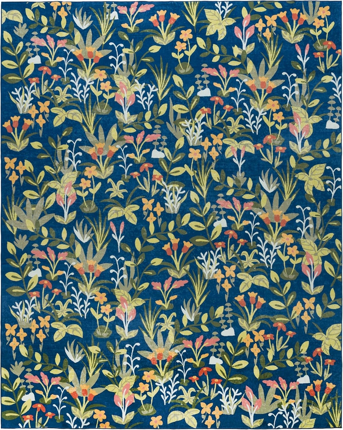 image:imageMartha Stewart x SAFAVIEH Machine Washable Area Rug Collection 5 x 8 Navy amp Gold Slip Resistant amp Easy Cleaning Ideal for Ideal for Living Room Bedroom Dining Space MSRW192NNavyGold