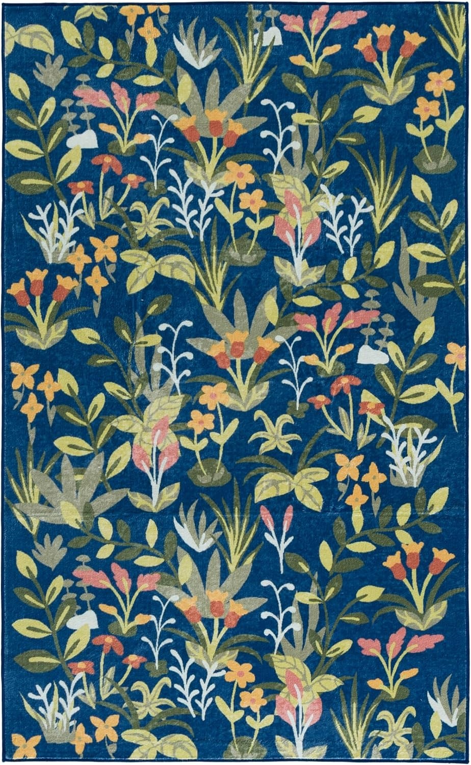 image:imageMartha Stewart x SAFAVIEH Machine Washable Area Rug Collection 5 x 8 Navy amp Gold Slip Resistant amp Easy Cleaning Ideal for Ideal for Living Room Bedroom Dining Space MSRW192NNavyGold