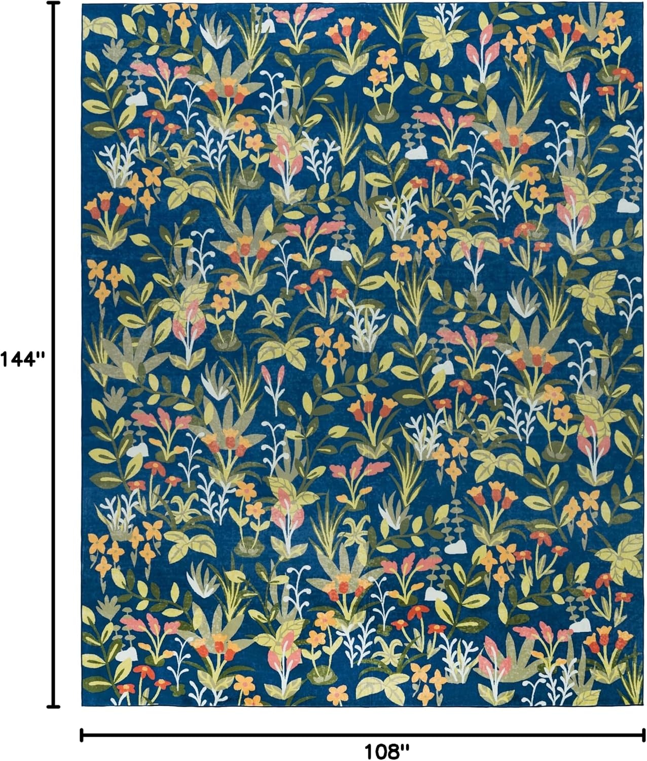 image:imageMartha Stewart x SAFAVIEH Machine Washable Area Rug Collection 5 x 8 Navy amp Gold Slip Resistant amp Easy Cleaning Ideal for Ideal for Living Room Bedroom Dining Space MSRW192NNavyGold