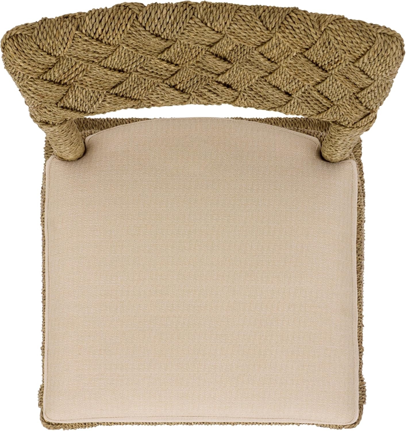 image:imageSAFAVIEH Couture Collection Rosemarie Woven Seagrass Counter Stool 25Inch Seat Height Cushioned CounterHeight Bar Stool for Kitchen Island Coastal Natural Style CWK2035ANaturalBeige